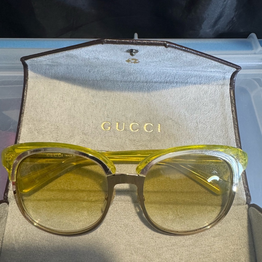 Gucci Sunglasses with Yellow Frame